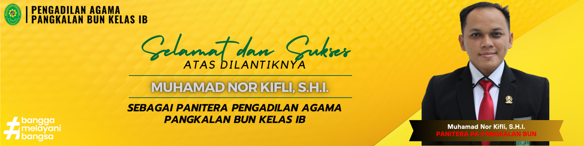 Ucapan Selamat Pelantikan Panitera PA